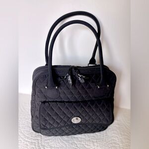 Vera Bradley Black Quilt Satchel Bag